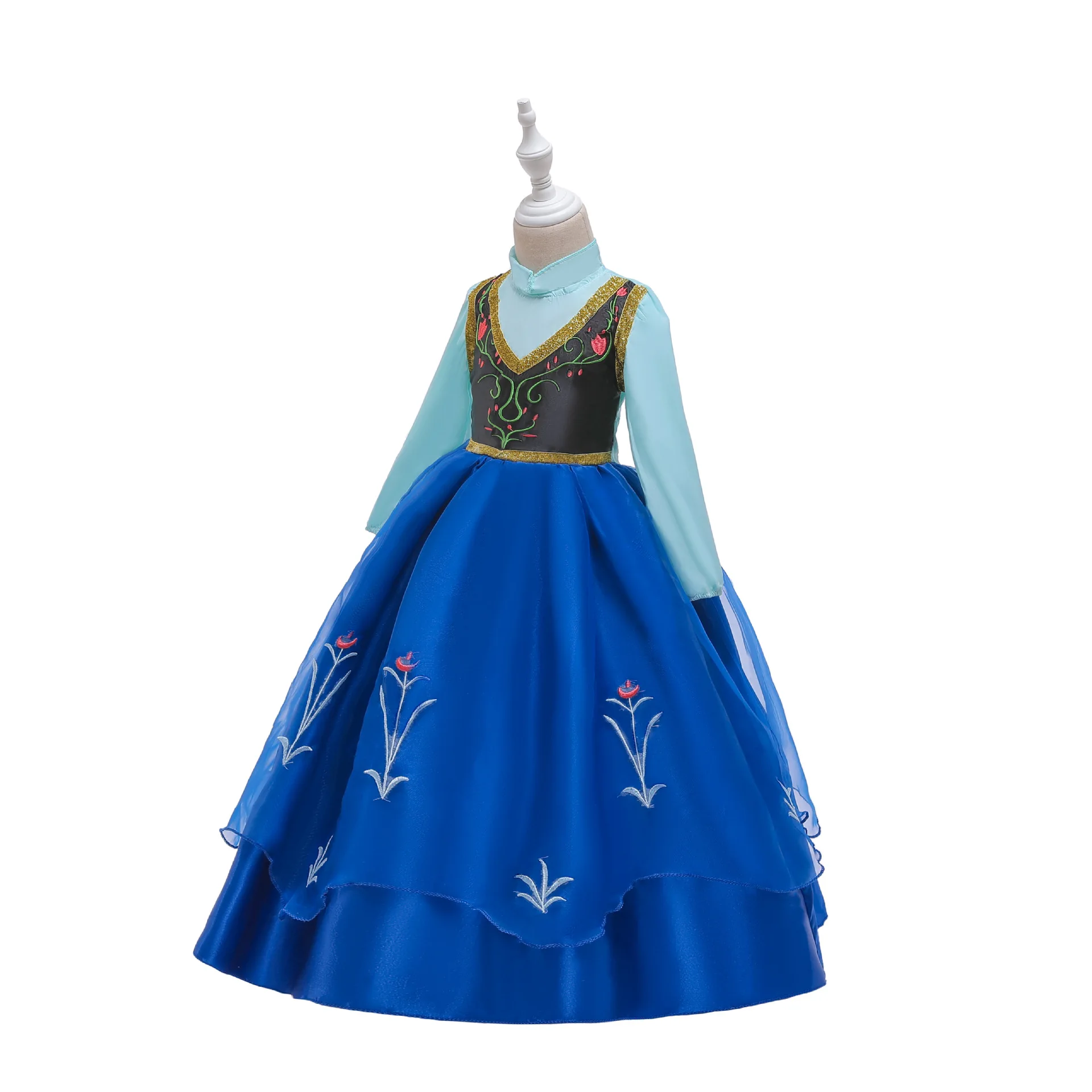 Kids Girls Fancy Elsa Anna Snow white belle Princess Costume Deluxe Dress Up Cosplay Birthday Party For Girls