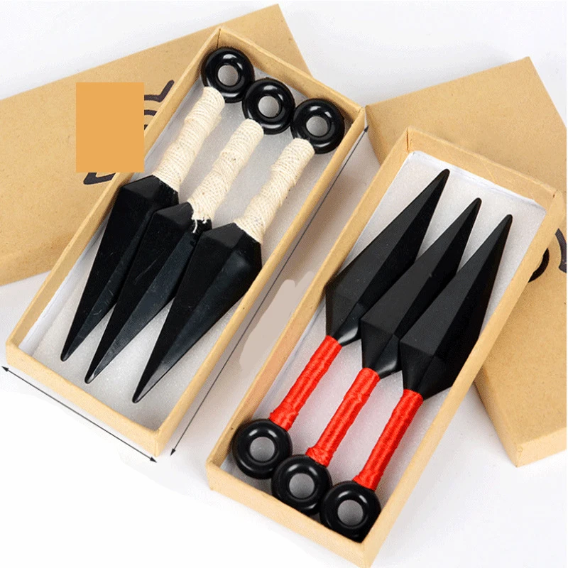 3PCS/SET 14CM Anime Kunai Accessories Akatsuki Namikaze Minato Cosplay Itachi Pain tobi obito japanese Plastics Kunai Toy