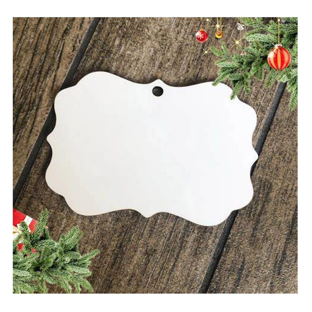 2023 Hot Sales Wholesale Sublimation Blanks Wooden Hardboard Decorations Ornament Christmas Tree Decorative Home Wall Hanging