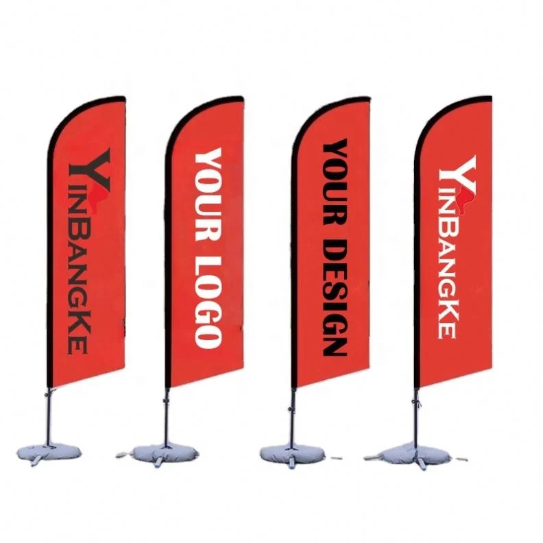Outdoor Promotional Advertising Printing Cheap Flying Banner Tear Drop Flag Banner Custom Feather Beach Flags