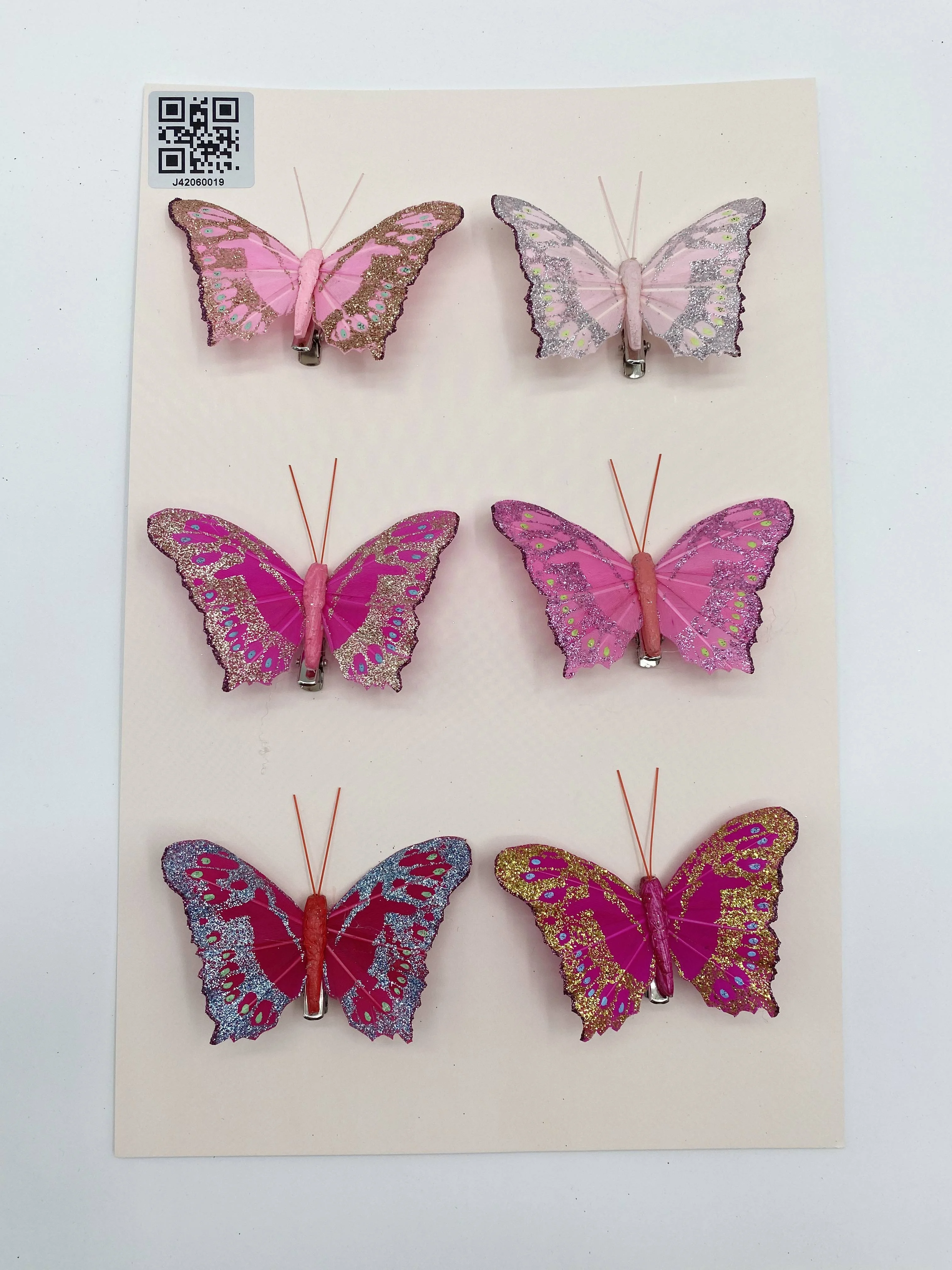 8cm butterfly for Christmas decoration artificial butterflies artificial multi colors feather small butterfly