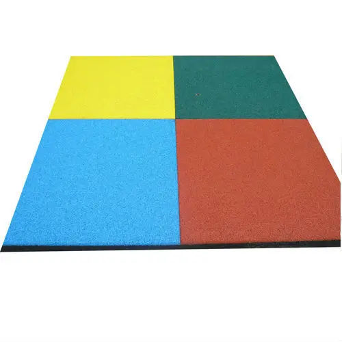 4cm 4.5cm 5cm yellow red green grey rubber tile for garden rubber flooring
