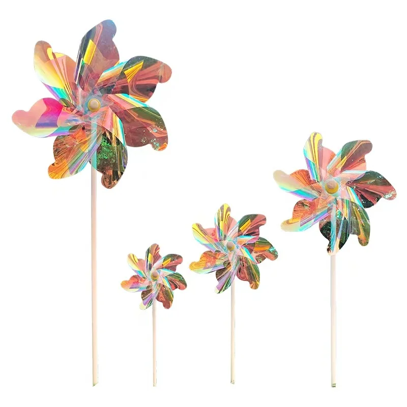 Durable Using Low Price Garden Decoration Plastic Pinwheel Garden Lawn Party Decoration Set Kids Toys
