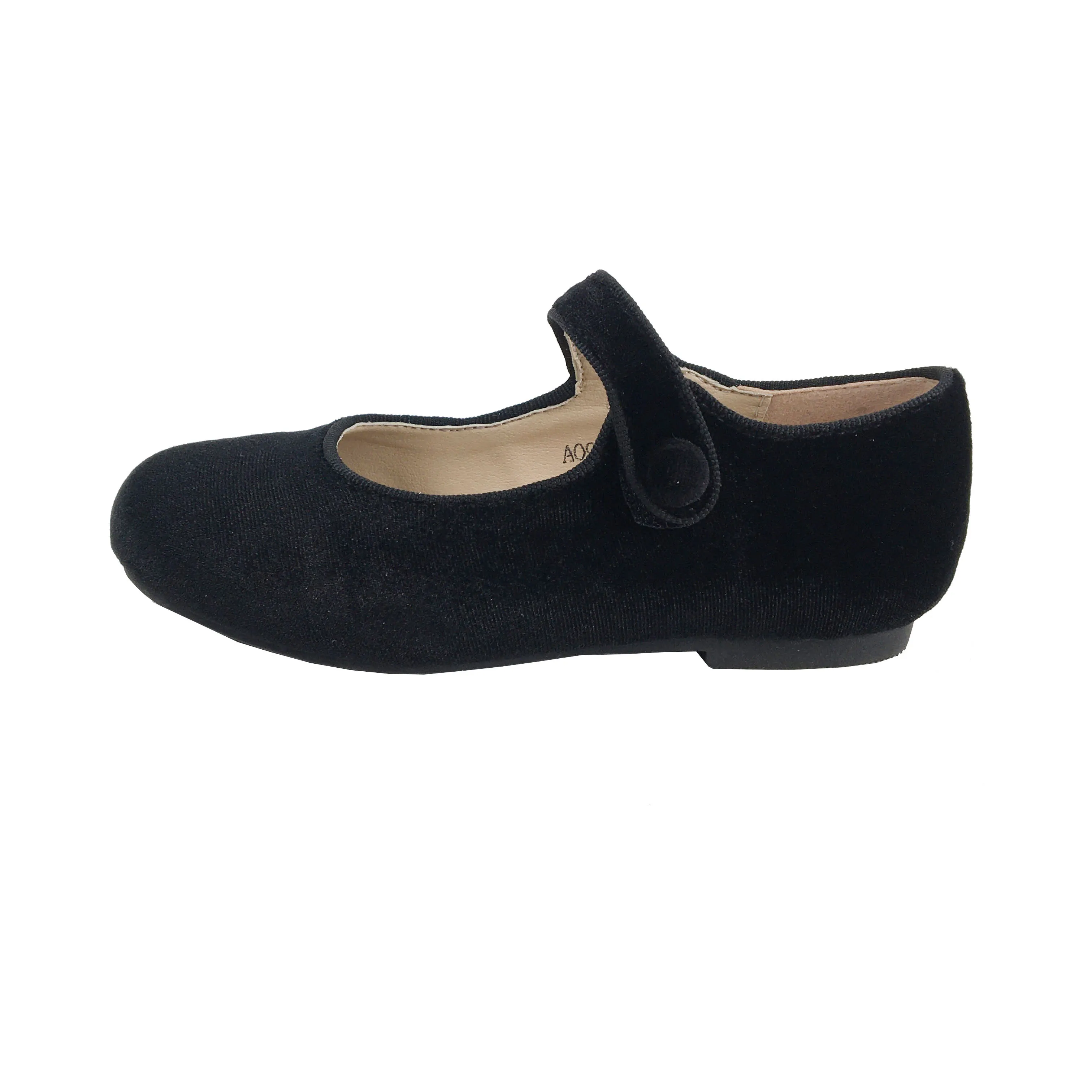 New Arrivals Wholesale Children  Girls All Season Kids Black Velvet Children Casual Shoes Mary Jane Shoes Kids Girl Shoes