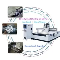 Mornsun CNC Laser Sandblasting Frosting Machine on Mirror with paint removing and drilling function