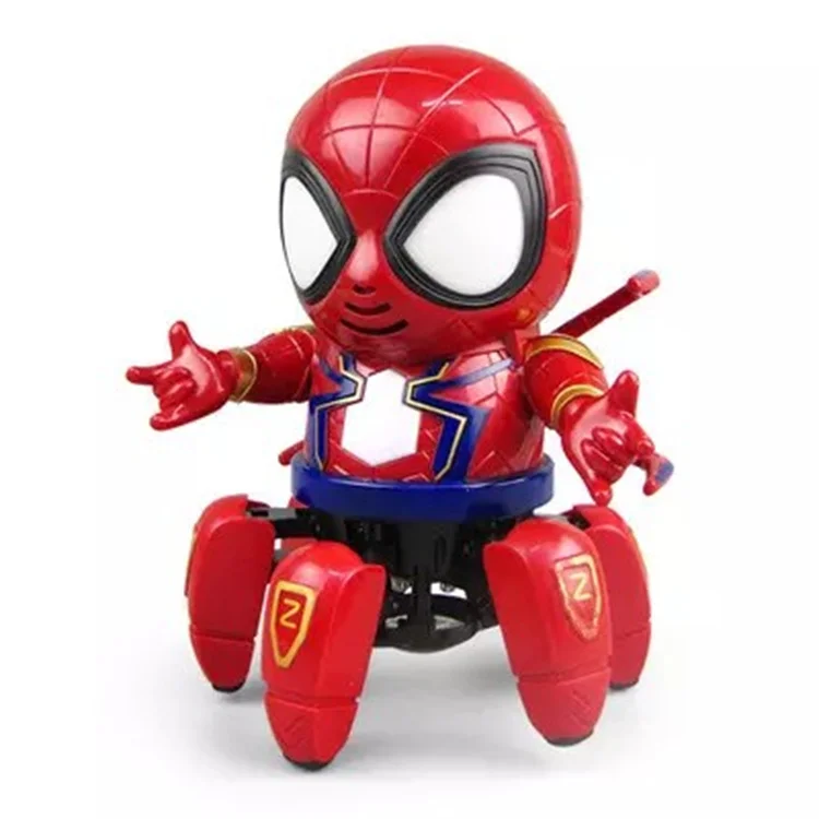 Hot Sale High Quality Electronic Toy Custom LED Light Music Hero Figure Electronic Toy Dancing Spider Robot Car Toys for Kids