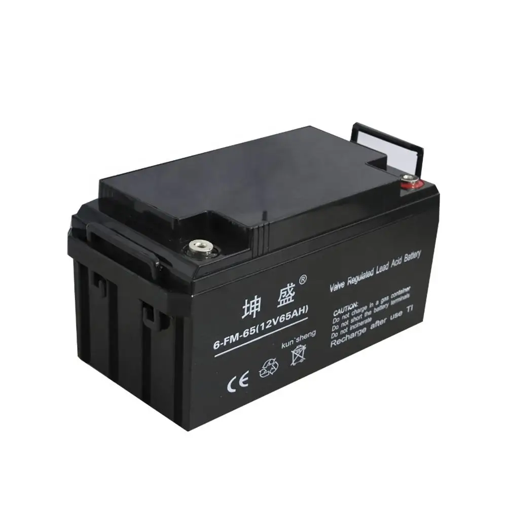 Hot Sale Ups Battery Long-Life Maintenance-Free Deep Cycle Agm Battery 12v 65ah Environment Friendly Lead Acid Battery