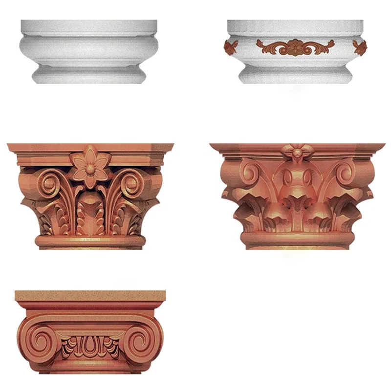 Various Sizes Cheap Roman Pillar Mould Head Foots Molds Plastic Roman Pillar Column Mould for Concrete