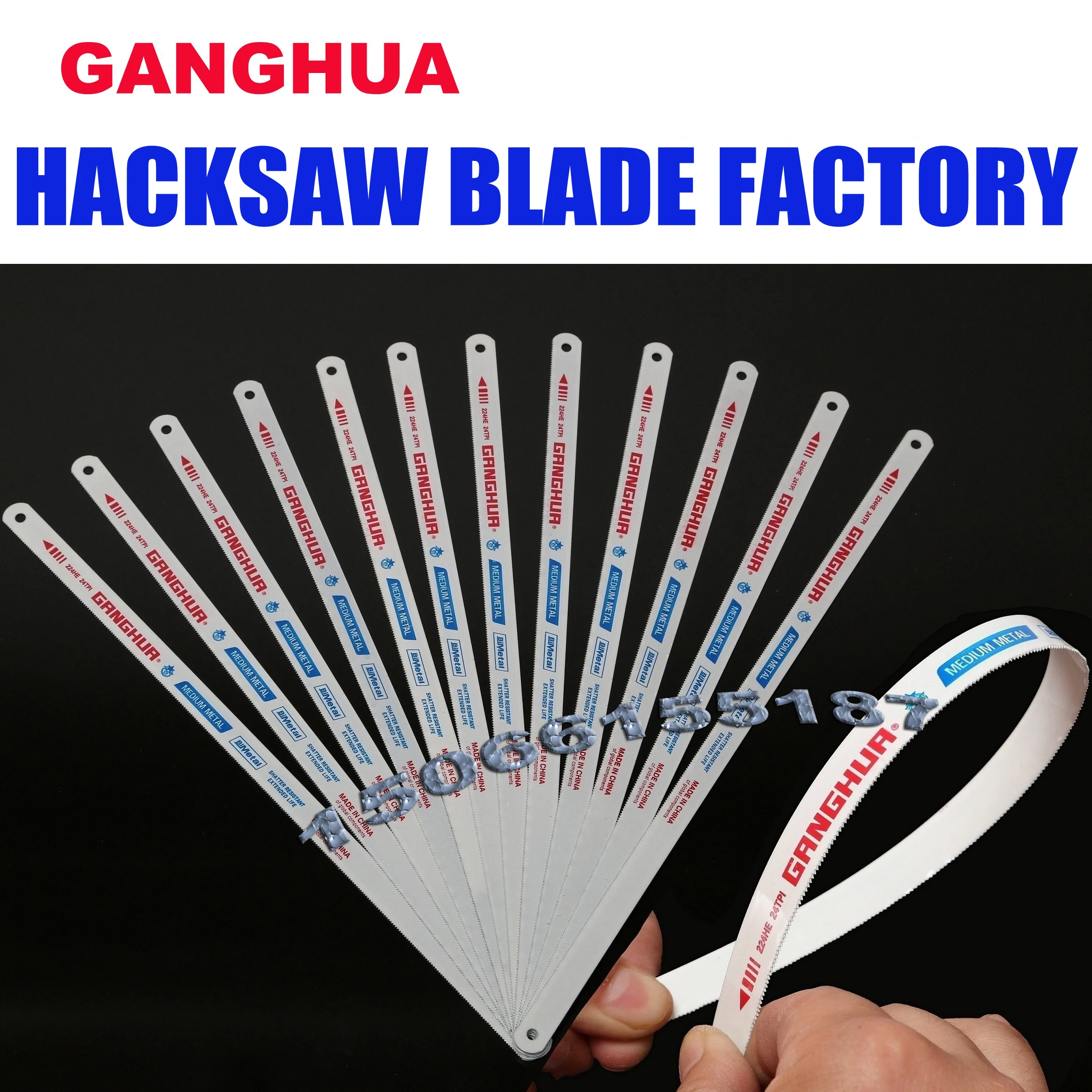 12inch hand hacksaw blade 300mm hack saw blade flexible HSS BI-METAL hand hack saw blade