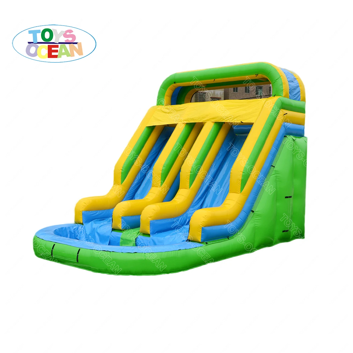 Custom commercial large adult slide with pool kids inflatable water slide for sale