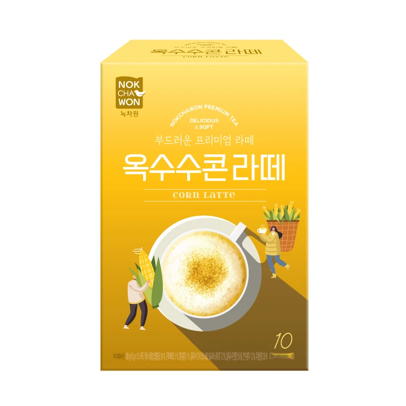 Прямая поставка с завода органический ароматизированный зернистый порошок для зерна кукурузы здоровая кукурузная хлопья латте пакет мгновенного