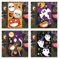 Halloween Sandbag Game Throwing Game Halloween Door Curtain Low Price Hand Satin Material Flag Banner For Sale