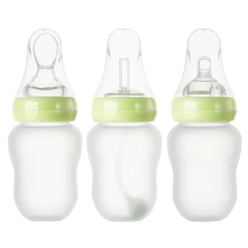 Wholesale Silicon Baby Feeding Bottle Bpa Free Food Grade Silicone Kid Milk Feed Bottle For Child Newborn Feeding Bottle Set