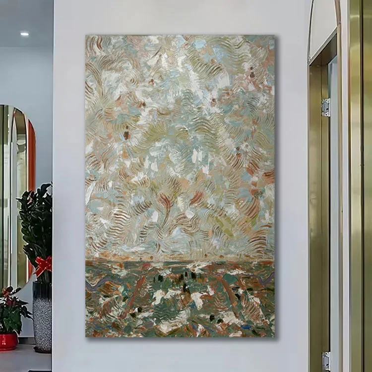 Искусство-Ручная роспись маслом на холсте Цветы картины Современный домашний интерьер Декор абстрактное искусство