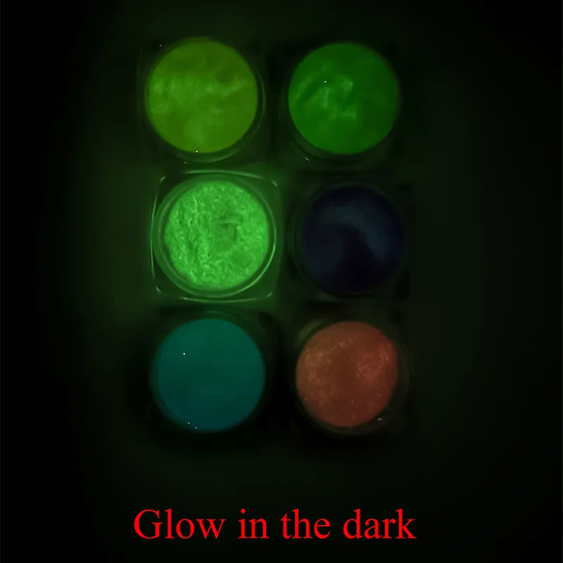 Best Selling Various Colors Glitter Acrylic Nail Powder Glow In The Dark Acrylic Powder Jars For DIY Nail