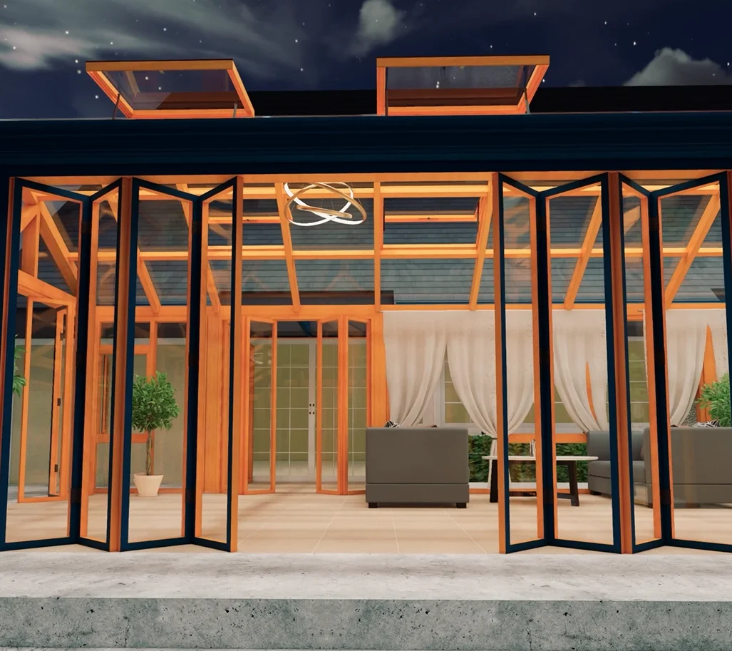 House Veranda 4 Season Glass Popular Garden Late Design Aluminum Frame Glass Modern Villa Outdoor Tempered Glass Triangle CN;GUA