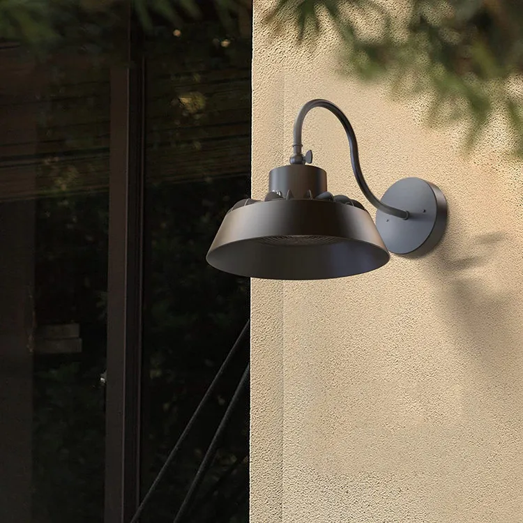 Goose neck 180 degree adjustable led barn lamp fixture exterior SAA C-tick RCM CE  ip65 Waterproof 100-347V 230V Yard led