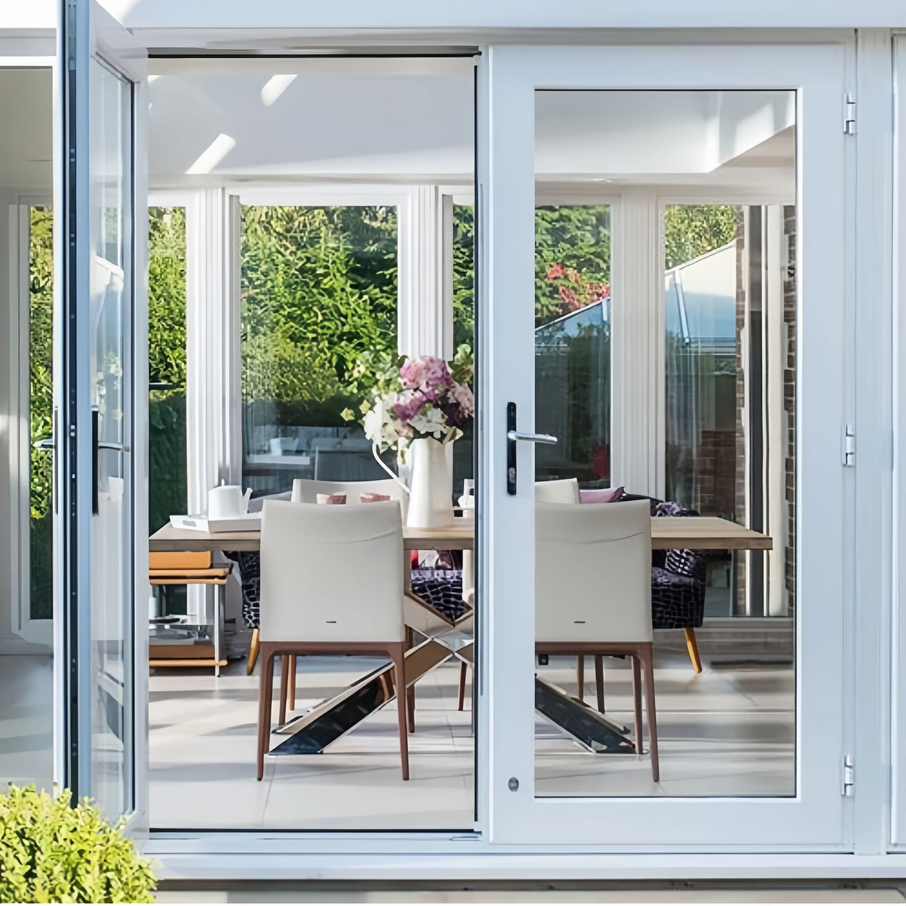 Customized Sound Heat Proof PVC Casement Door UPVC Swing Double Tempered Glass Doors Pvc Accordion for Sale