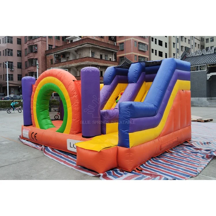Inflatable Bouncy Castle Rainbow Door Inflatable Jumping Castle Bouncer with slide