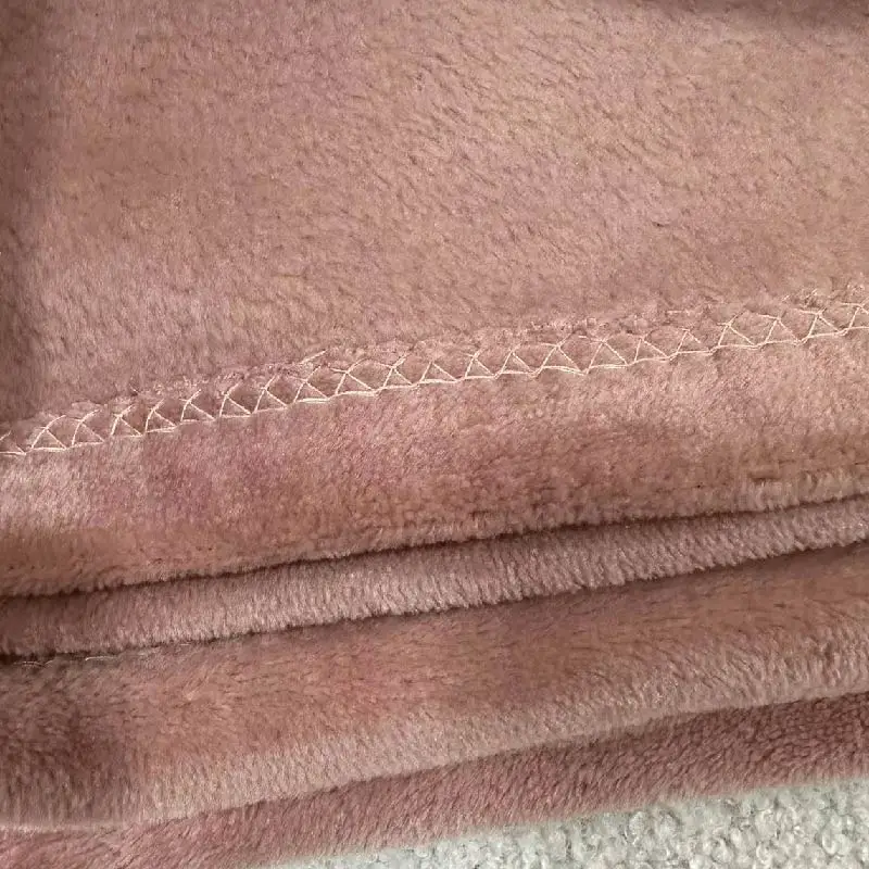 pink color double sides soft flannel fleece coral fleece blankets