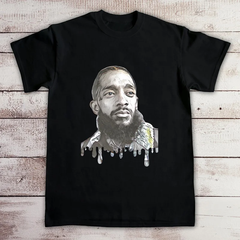  Оптовая продажа Мужская футболка Tupac 2Pac с принтом Hussle модная черная хлопковая Футболка большого размера в стиле