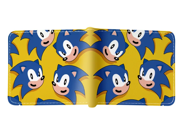 2023 New Sonic Characters Pattern Bifold Cartoon Wallet for Kids
