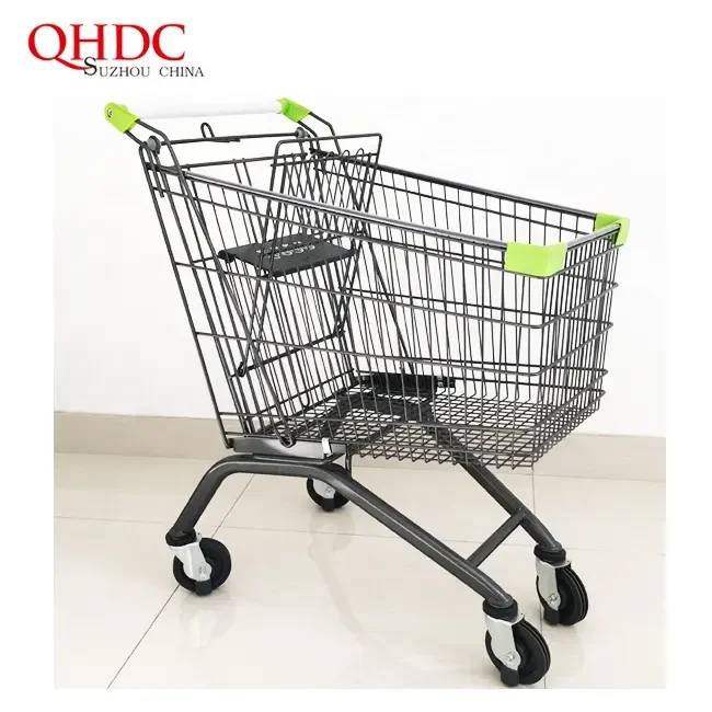Hot Selling Super Market Grocery  Supermarket Shopping Cart Trolley With Wheels