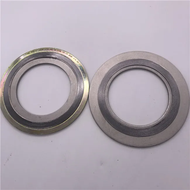 High quality flexible gaskets cheap 304/316 stainless steel filled graphite inner and outer ring spiral wound gasket