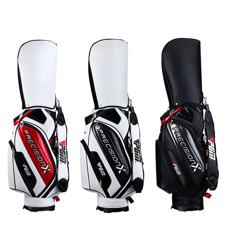 Custom LOGO High Quality Leather Golf Bag With Wheels Large Capacity Travel Golf Bag