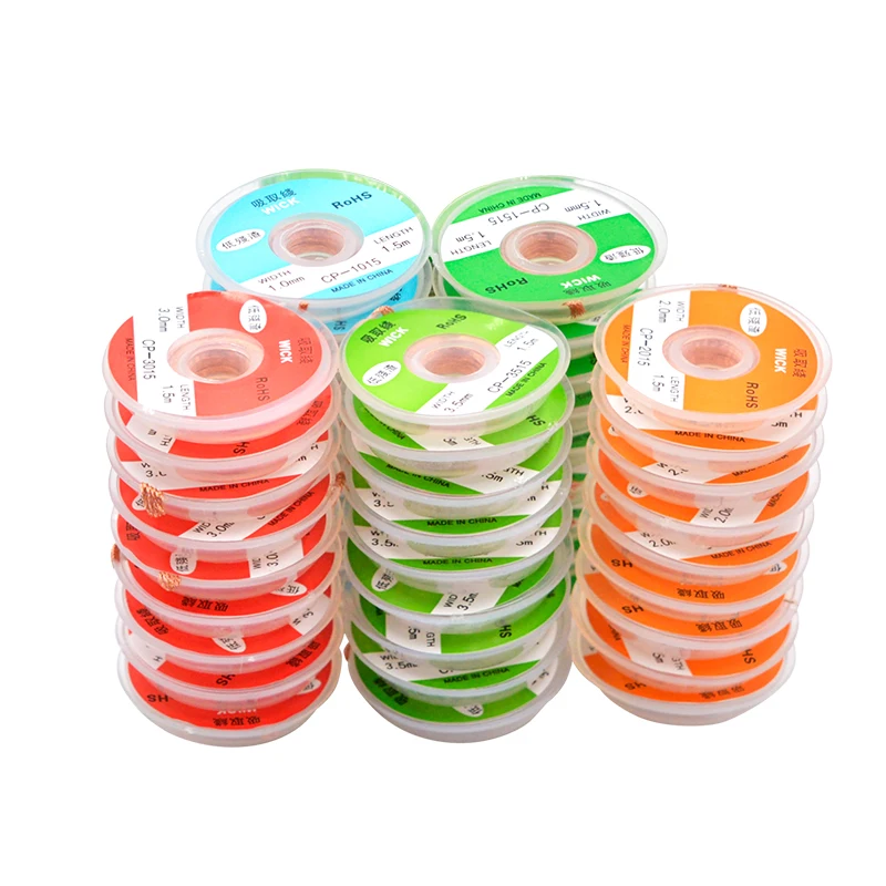 No clean strong tin absorption removes more solder copper material desoldering braid wire suitable for precision instruments