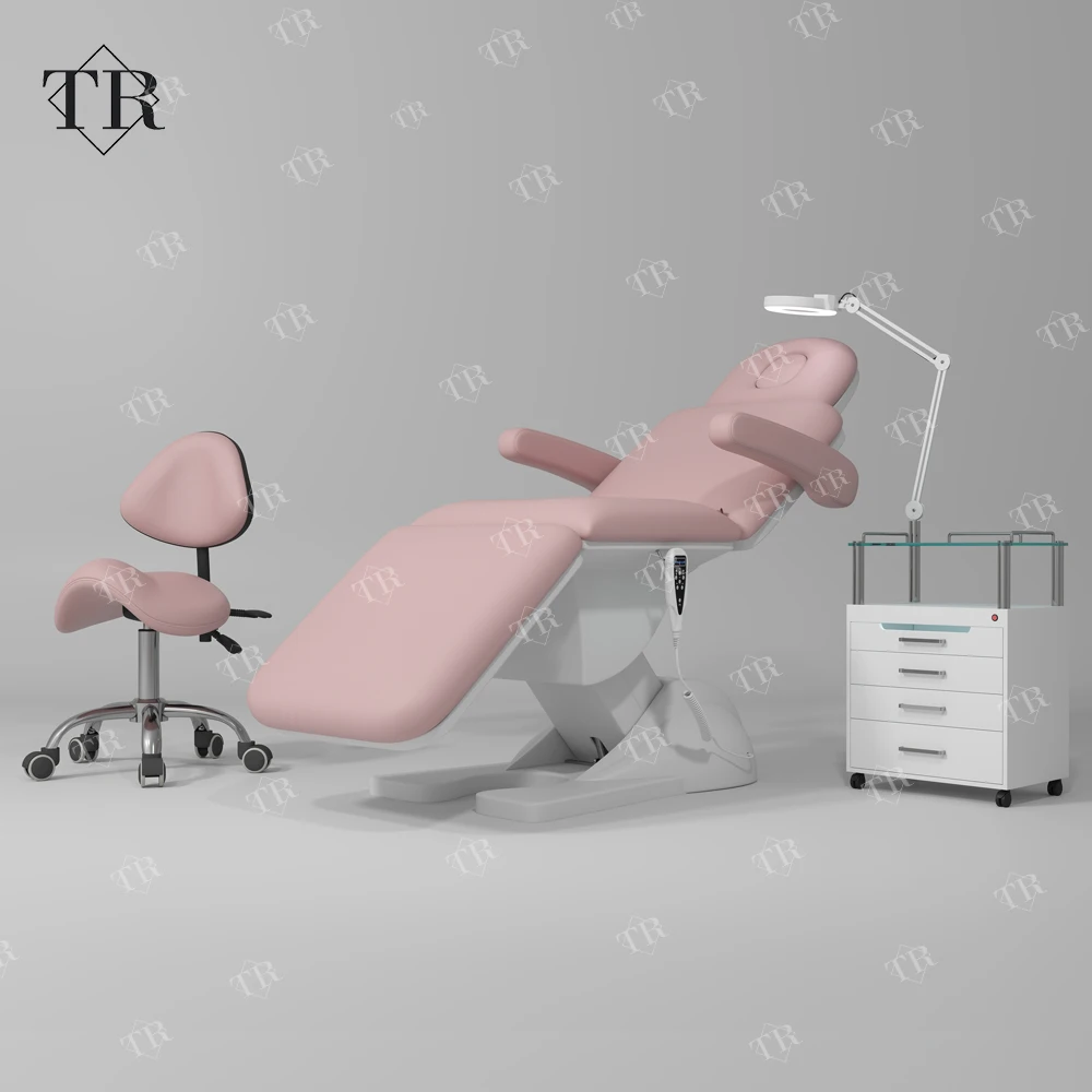Turri Reclining Chair For Beauty Salon Cosmetic Electric Massage Bed Lifting Adjustable 3 Motors Salon Equipment Furniture