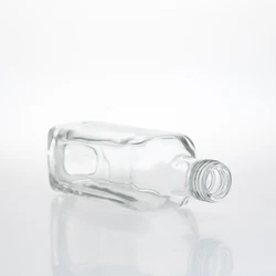 130ml  square  clear wine glass bottle with high quality