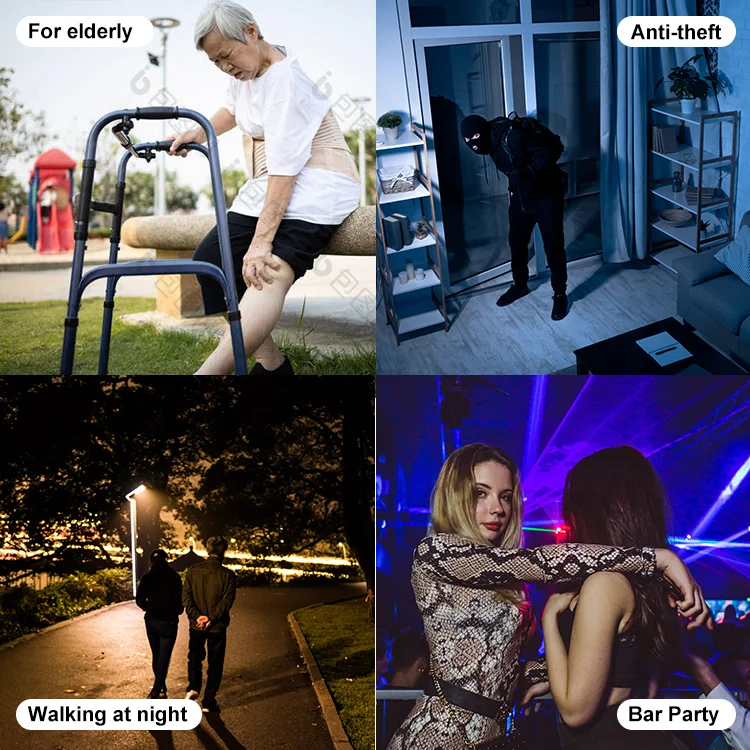 Stay Safe and Confident Anywhere Personal Alarm LED Keychain Flashlight with Loud Siren and perfume atomizer bottle