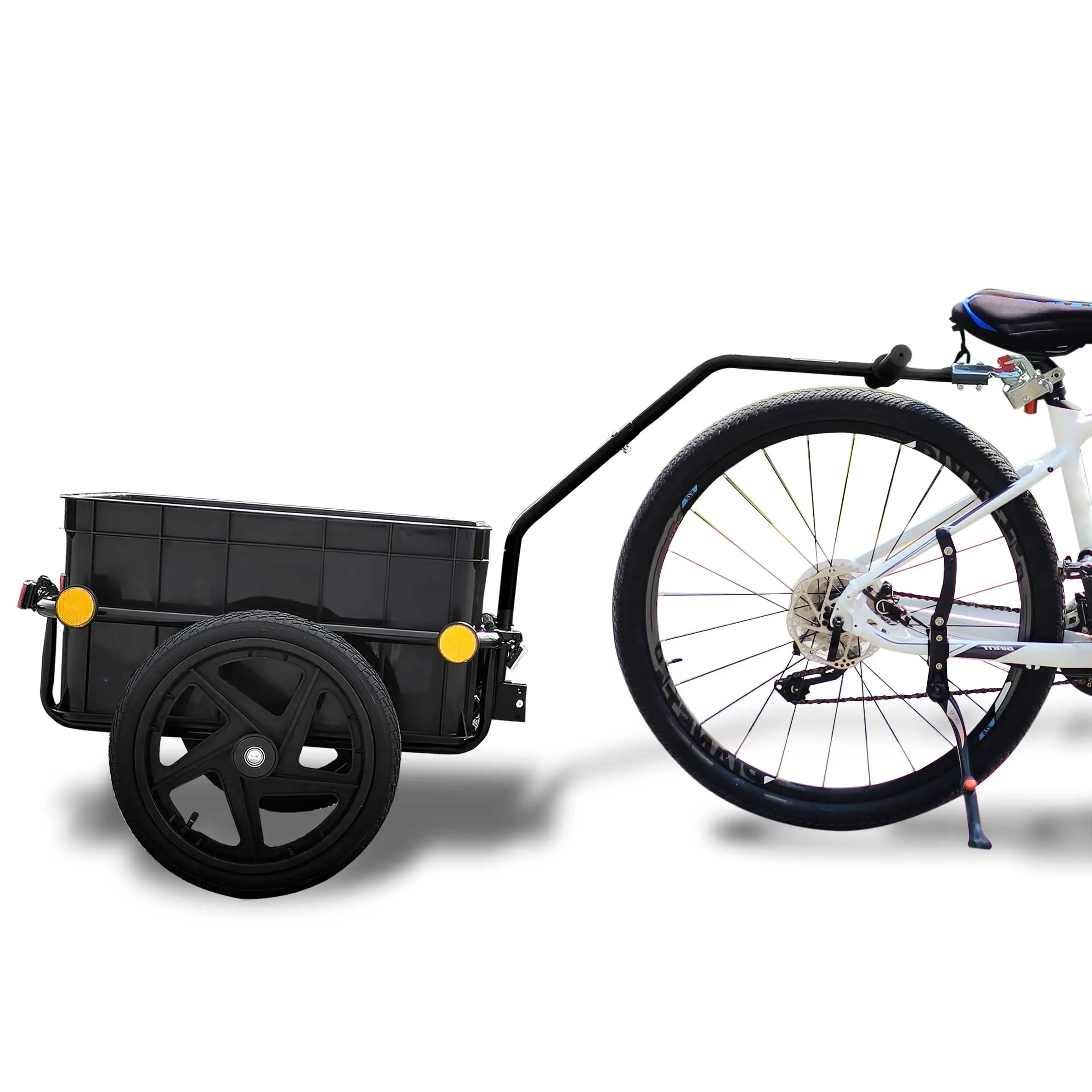Hot Sale heavy Duty Garden Wagon Large Capacity Metal Frame Bicycle Cargo Trailer