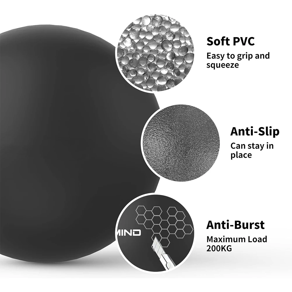 Custom Small Mini Yoga Ball 8 Inch 120g Barre Exercise Stability Workout Training Gym Anti Burst Slip Fitness Pilates Balls