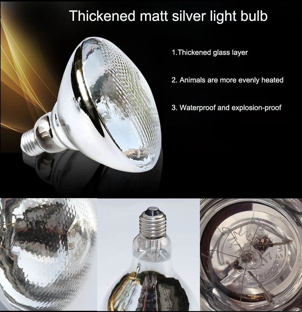 Par 38 Near Infrared Sauna Waterproof Heating Lamp For Animals Poultry Farm Heating Lamp