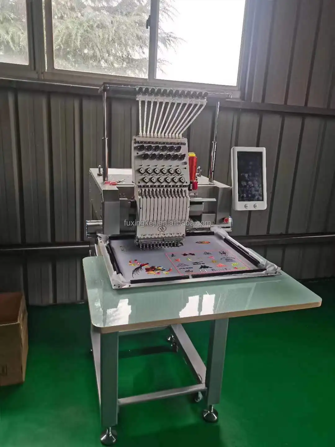 Used High quality Taiwan LIHONG single head 12 needles computerized embroidery machine industrial embroidery machine