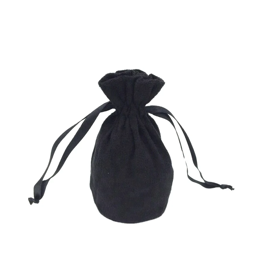 Chinese Manufacturer Small Suede Keychain Bottle Shaped Pouch For Cosmetics