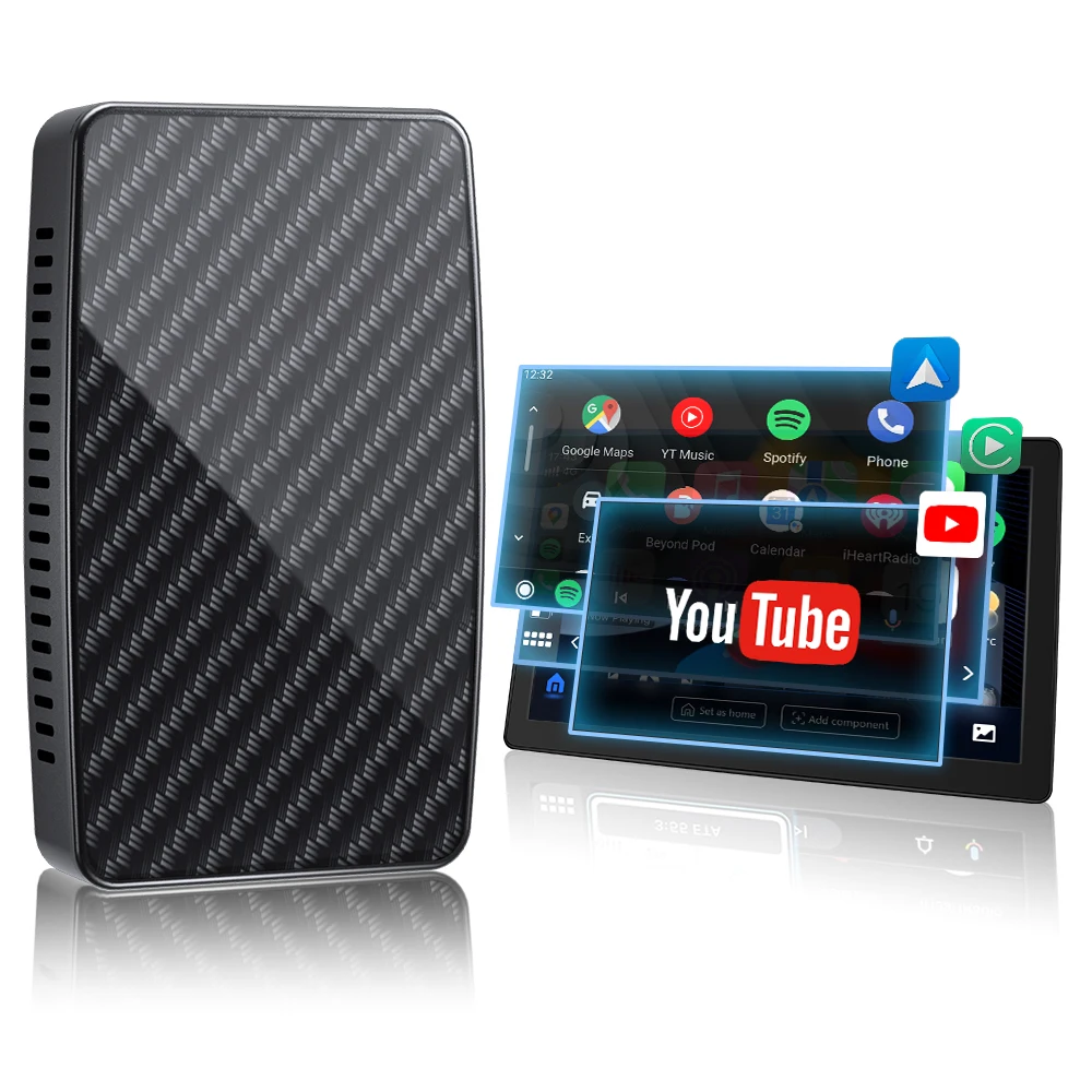 Ottocast Customization Multimedia Carplay Box Wireless Carplay and Android Auto to Wireless Carplay You tube Netflix