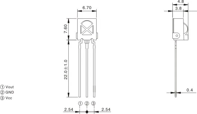 ИК-приемник модуль датчика DQIR-38312G6