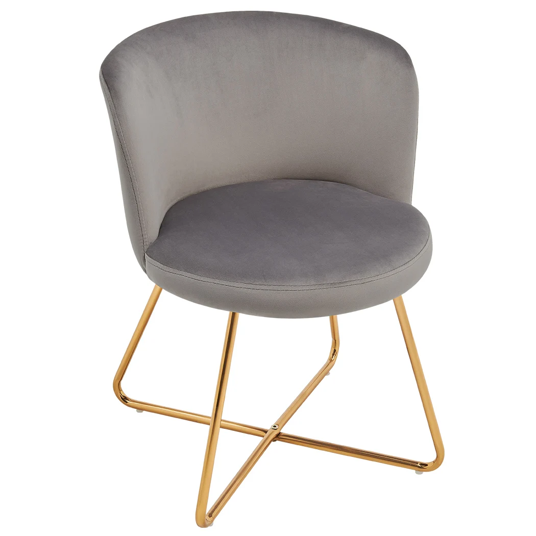 Dining Chair Fabric Velvet Quilted Padded Chair Grey Chair Dining Room Furniture Home Furniture Modern