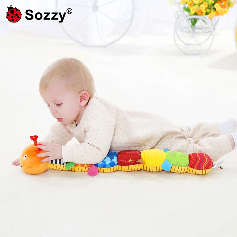Sozzy музыкальные детские игрушки музыка успокаивающие плюшевые мягкая линейка гусеница животное для малышей Детские удобные