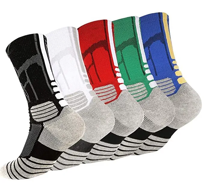 TA20120 Custom Cotton Black Arch Support Padded Everyday Athletic Youth Football Socks