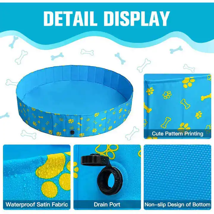 A01 Custom logo Dog Swimming Pool accessories Collapsible PVC Pet inflatable portable ice bath tub pcp cold plunge