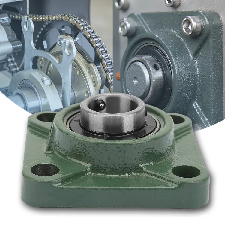 UCF208 40mm Square Flange Insert Pillow Block Bearing Linear Rod Shaft for Agricultural Machinery