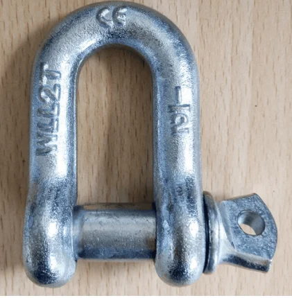 G210 D Shackle US Type Forged Screw Pin Chain Shackle G210 Galvanized D Heavy Duty Shackle 55ton 25ton 12ton