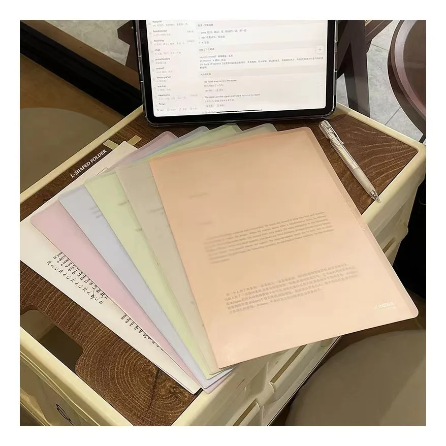 Transparent single page pp material a4 clear plastic file folder expanding student kids office certificate document file folder