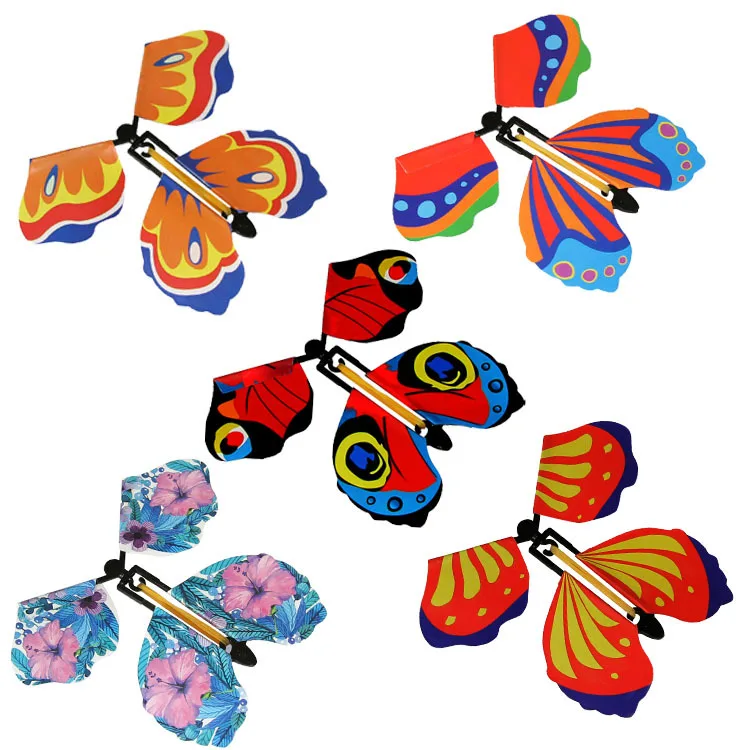 5 pcs Magic Flying Butterfly Little Magic Trick Funny Surprise Joke Kids Surprise Magic Butterfly Kids Toys