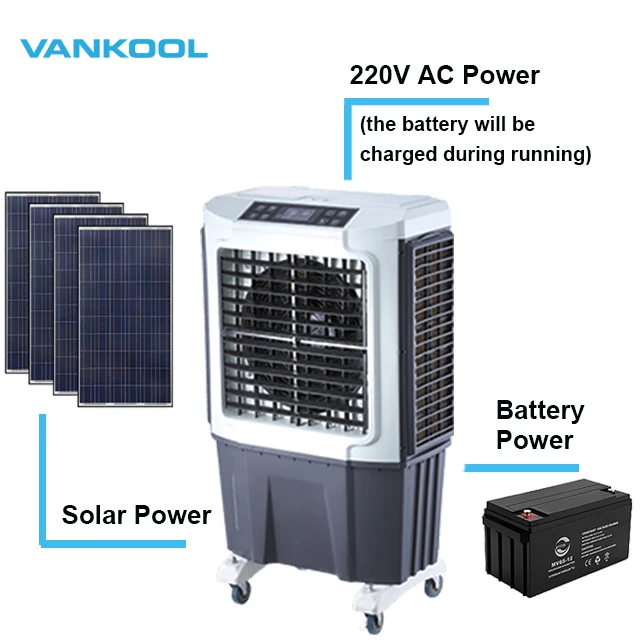 AC/DC rechargeable standing fan air cooler industrial fan air cooler water air cooler