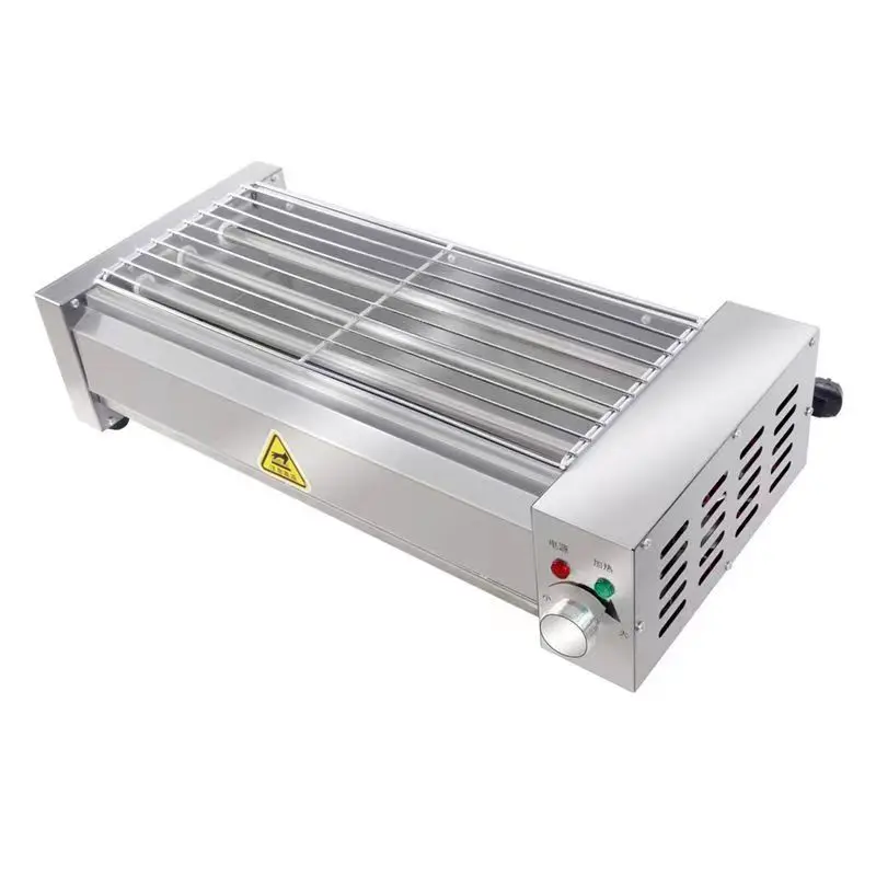 Commercial Stainless Steel Electric Rotisserie Grill Barbecue Machine for Restaurants and Food Establishments
